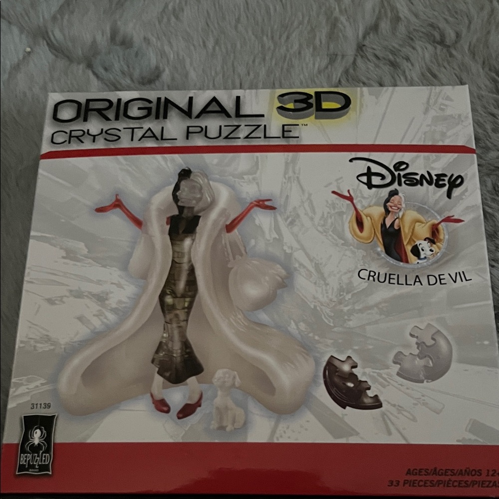 Disney Cruella de Vil 3D Crystal Puzzle with Red and White